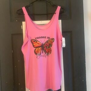 XXL Sleeveless, Taylor Made by CAT,BUTTERFLY picture with Change is Beautiful!!